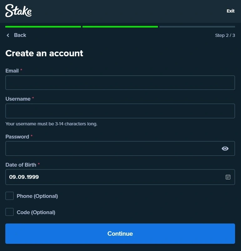 How to login on Stake